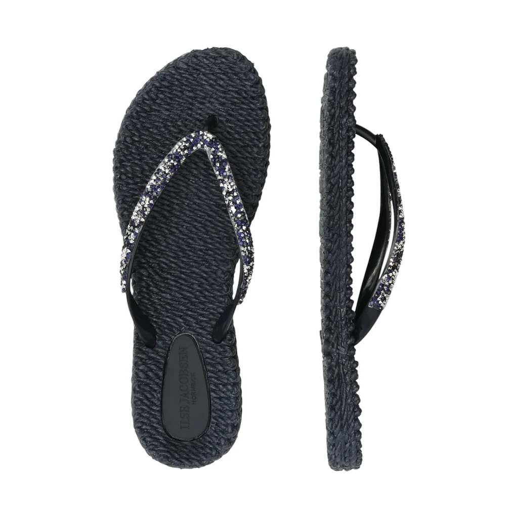 Ilse Jacobsen Zehentrenner »CHEERFUL03G« Gemusterte Innensohle Glitzersteine Massageffekt ▷ Für