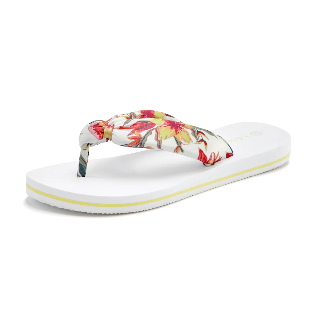 LASCANA Badezehentrenner Sandale Pantolette Badeschuh Ultraleicht Mit Softem Band VEGAN