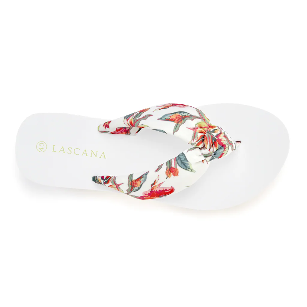 LASCANA Badezehentrenner Sandale Pantolette Badeschuh Ultraleicht Mit Softem Band VEGAN