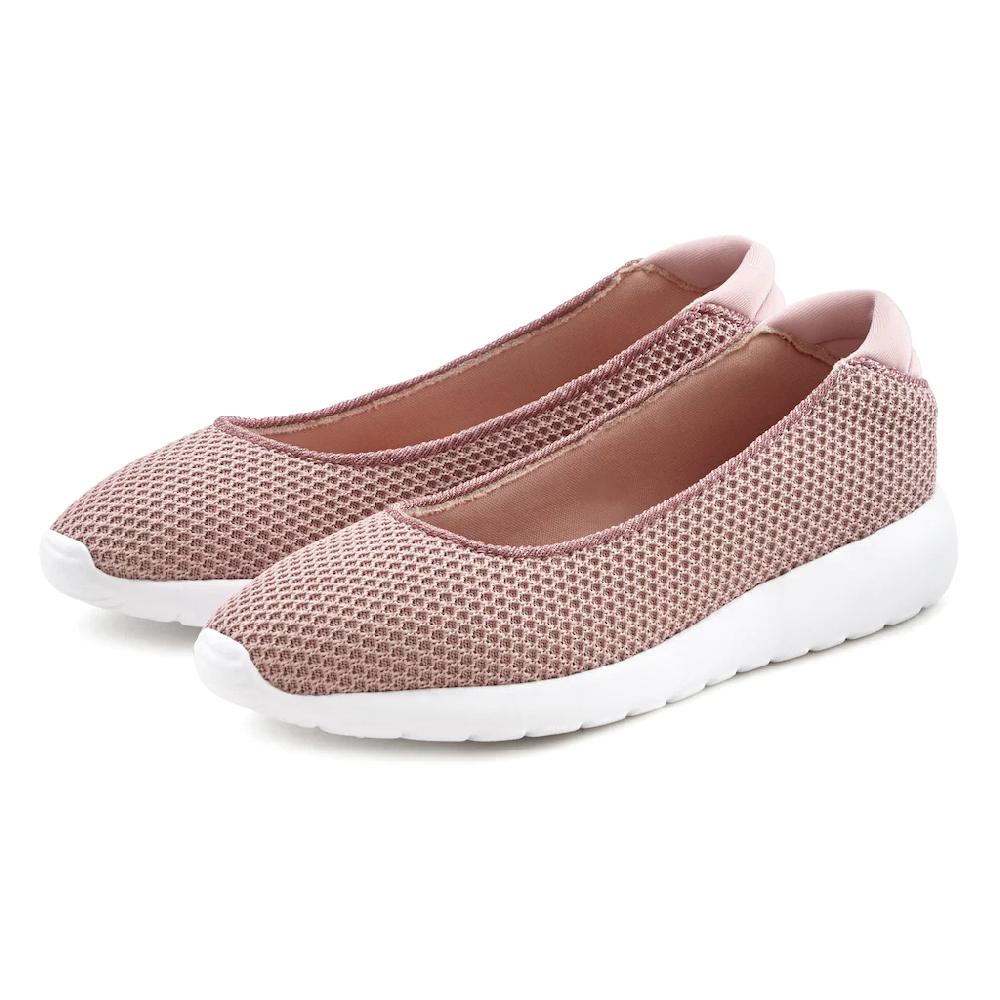 LASCANA Ballerina »Sneaker Ballerinas « Freizeitschuh Slipper Halbschuh Sneaker Slip-In Leichte Mesh-Optik Kaufen