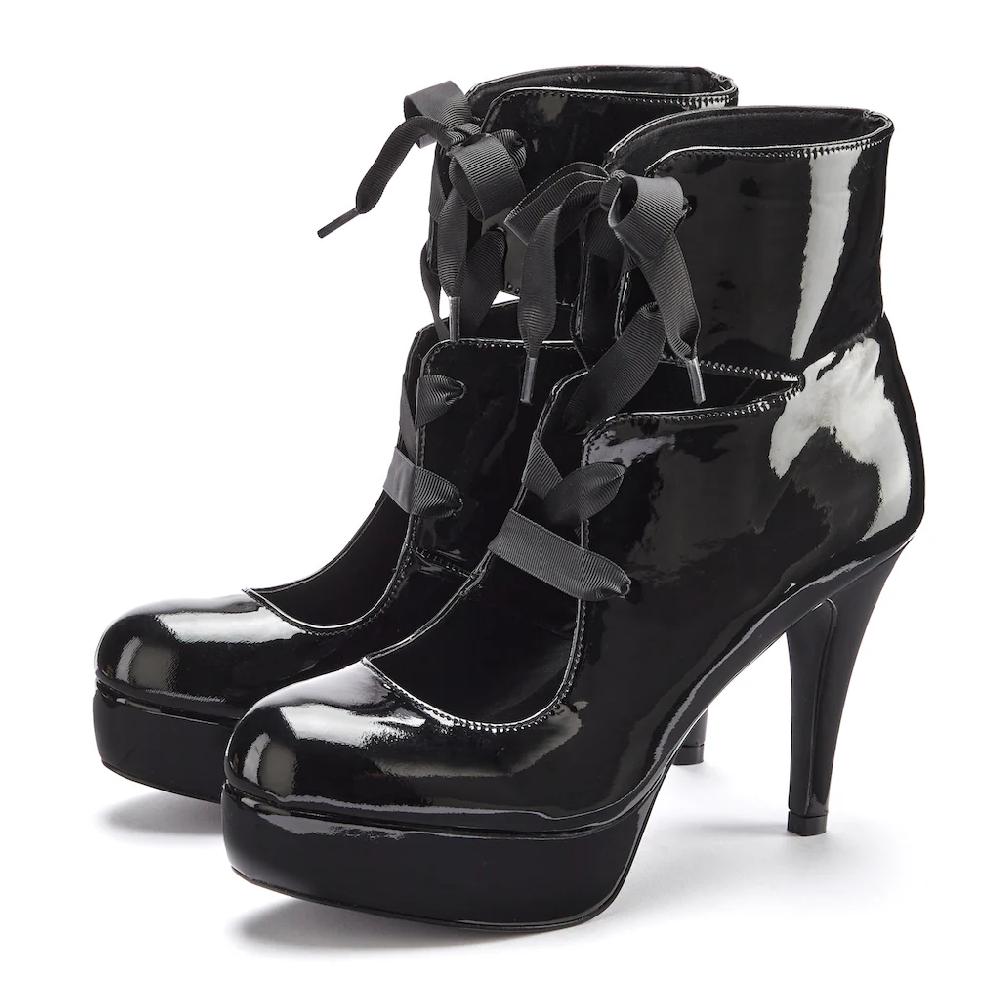 LASCANA Belle Affaire High-Heel-Schaftpumps Stiefelette Mit Plateau Lackoptik ▷ Für
