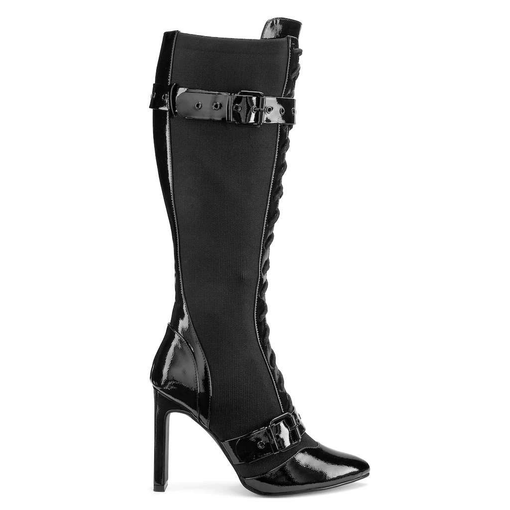 LASCANA Belle Affaire High-Heel-Stiefel Schnürstiefel Mit Erotischer Lack-Optik High-Heel-Stiefelette Online Bestellen