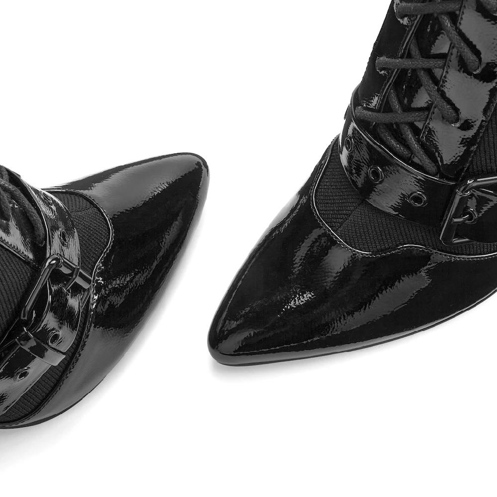 LASCANA Belle Affaire High-Heel-Stiefel Schnürstiefel Mit Erotischer Lack-Optik High-Heel-Stiefelette Online Bestellen