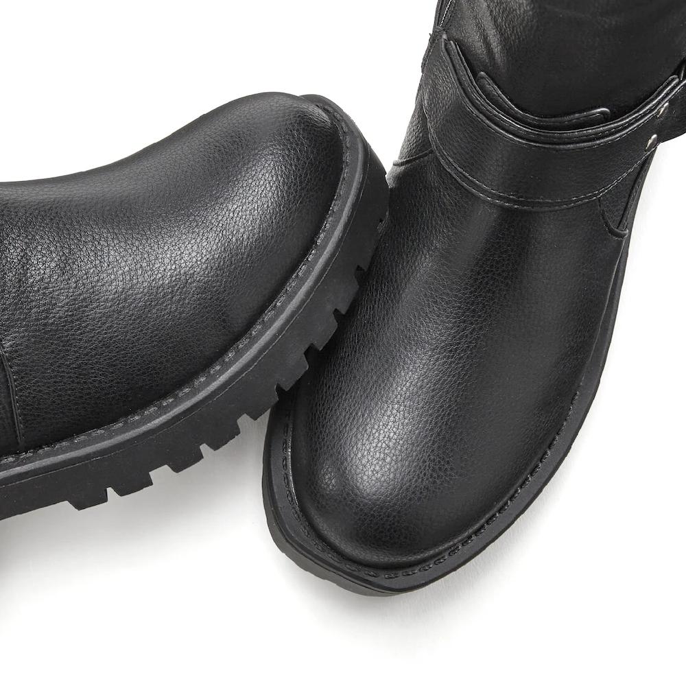 LASCANA Bikerboots Mit Trendigen Zierschnallen Stiefel Stiefelette ▷ Für