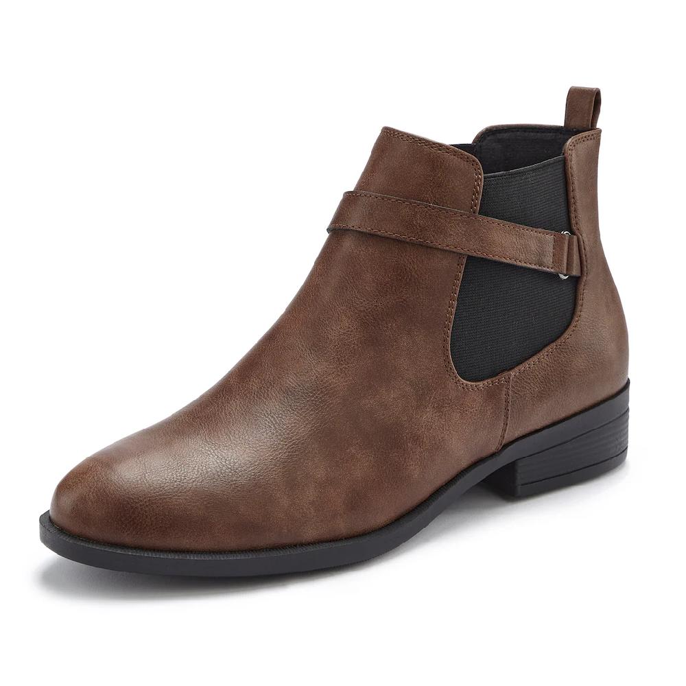 LASCANA Chelseaboots Stiefelette Ankle Boots Mit Stretch-Einsatz VEGAN Online Kaufen
