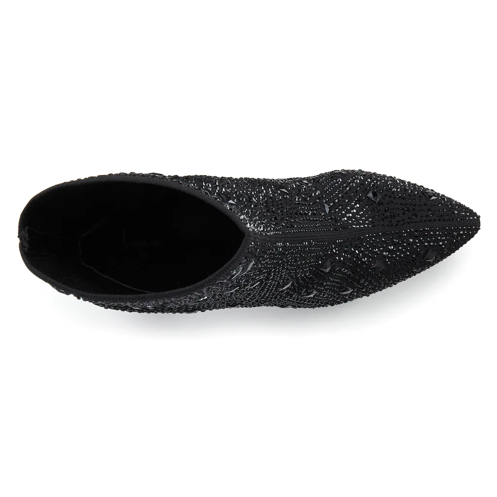 LASCANA High-Heel-Stiefelette Schlupf-Stiefel Ankle Boots Elastisches Material Schmucksteinchen Bestellen