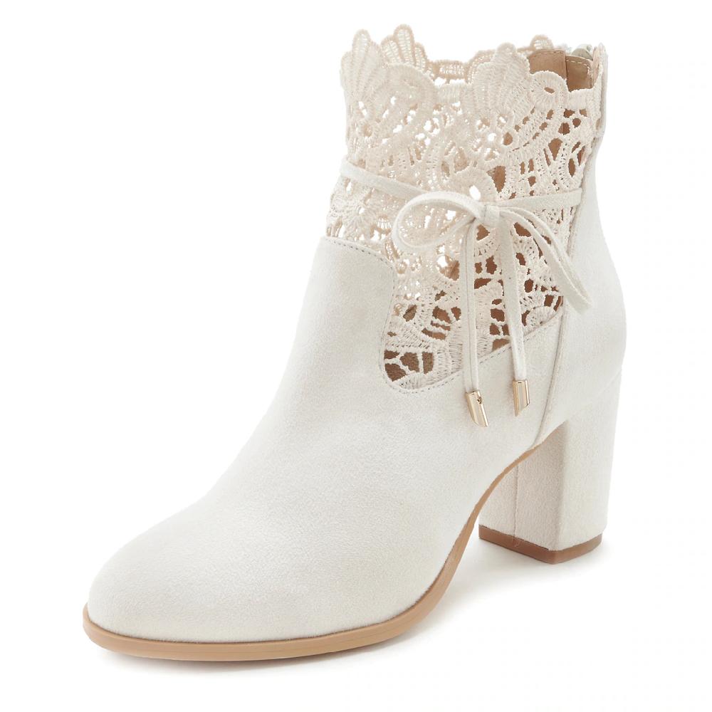 LASCANA High-Heel-Stiefelette »Trachten-Schuh Dirndl-Schuh « mit modischer Spitze und bequemen Blockabsatz Ankle Boot Stiefel online kaufen