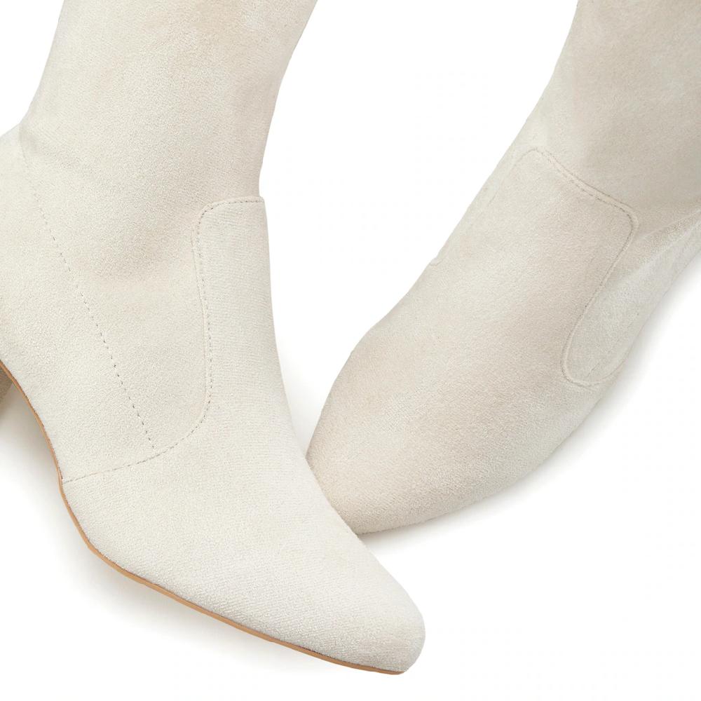 LASCANA Overkneestiefel »Slouchy Boots« Langschaft Stiefel Schlupf-Boot Weiches Stretchmaterial Blockabsatz Online Kaufen