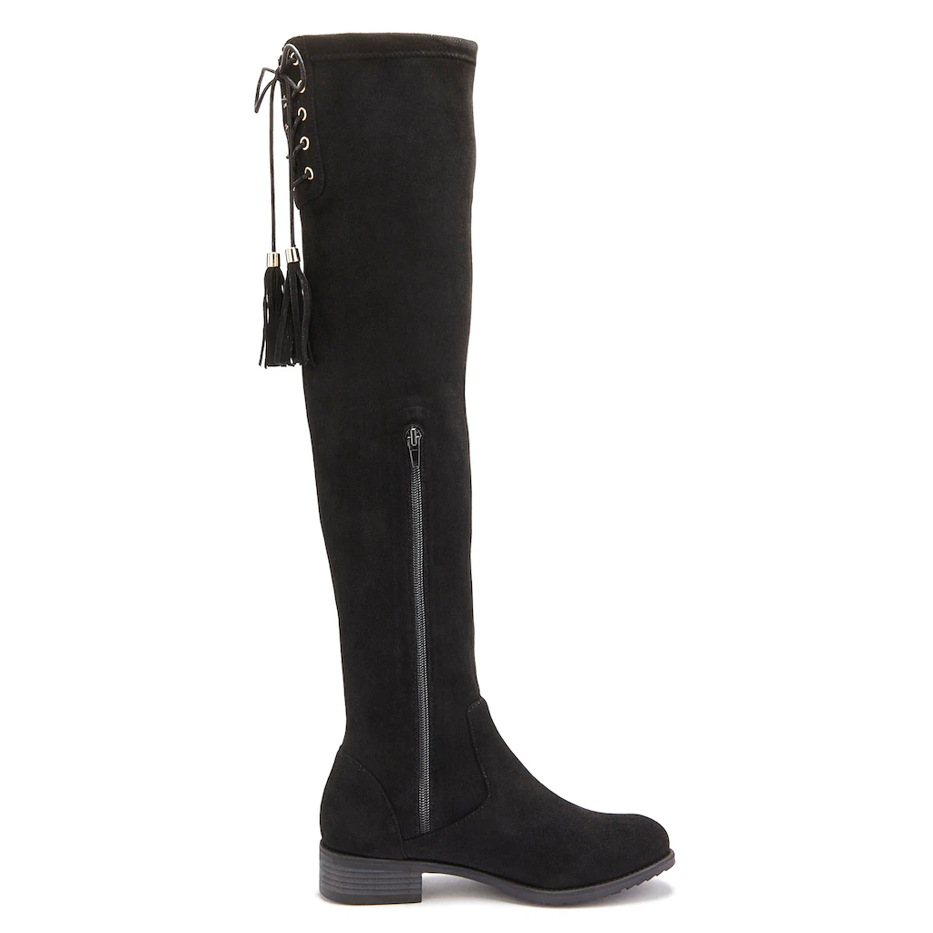 LASCANA Overkneestiefel Stiefel Langschaftstiefel Mit Elastischem Weitschaft Online Kaufen