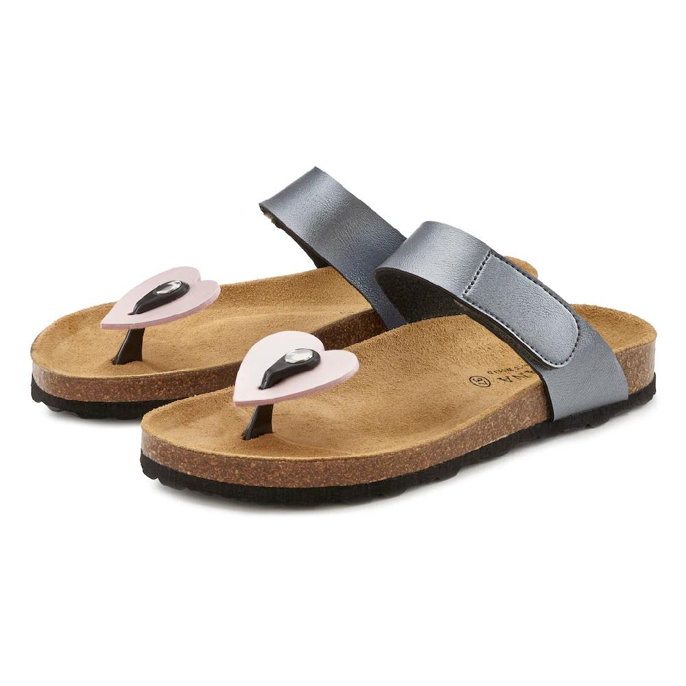 LASCANA Pantolette (3 Tlg.) Mule Sandale Offener Schuh Korkfußbett 2 Abnehmbare Oberteile Kaufen