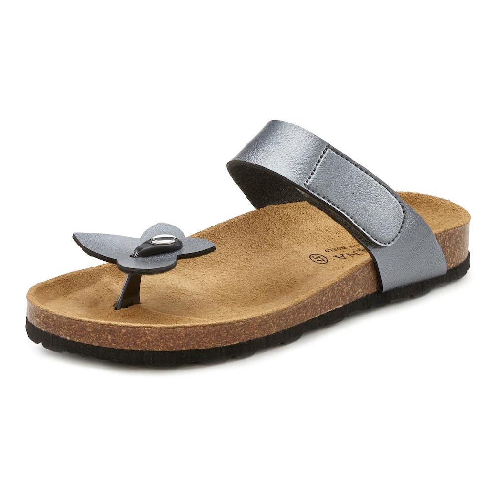 LASCANA Pantolette (3 Tlg.) Mule Sandale Offener Schuh Korkfußbett 2 Abnehmbare Oberteile Kaufen