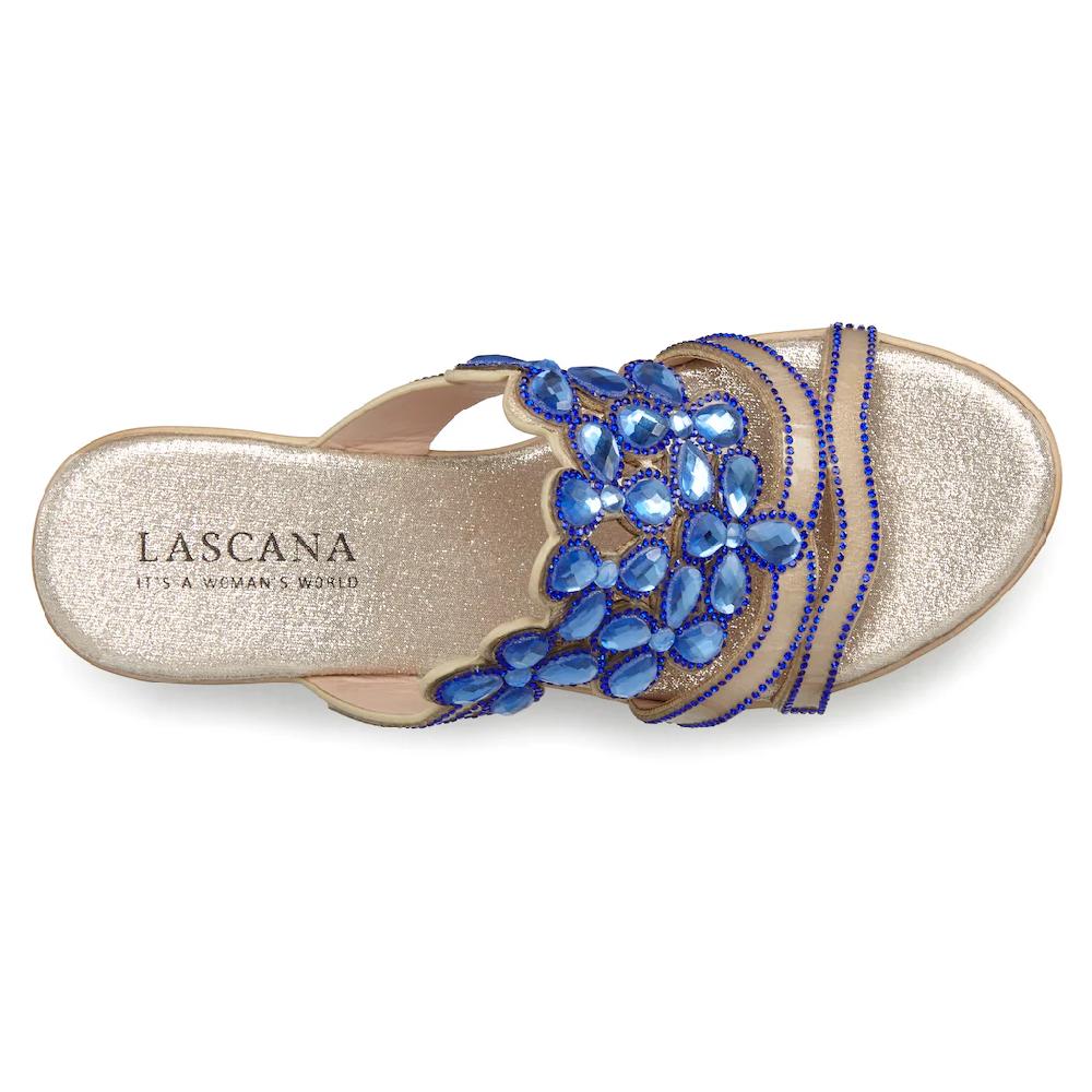 LASCANA Pantolette Mule Sandale Offener Schuh Mit Keilabsatz Und Aufwendiger Verzierung Online Kaufen