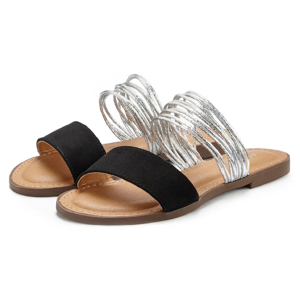 LASCANA Pantolette Mule Sandale offener Schuh mit raffinierten Riemchen