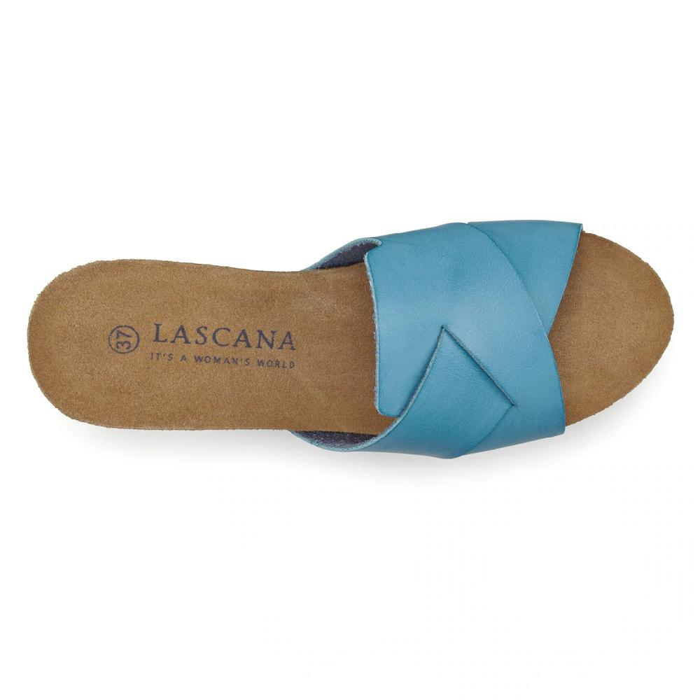 LASCANA Pantolette Mule Sandale Offener Schuh Mit Korkfußbett Und Keilabsatz Online Kaufen