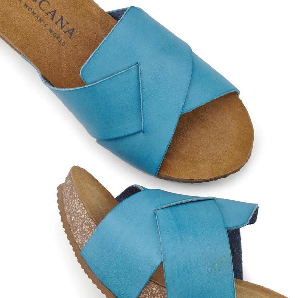 LASCANA Pantolette Mule Sandale Offener Schuh Mit Korkfußbett Und Keilabsatz Online Kaufen