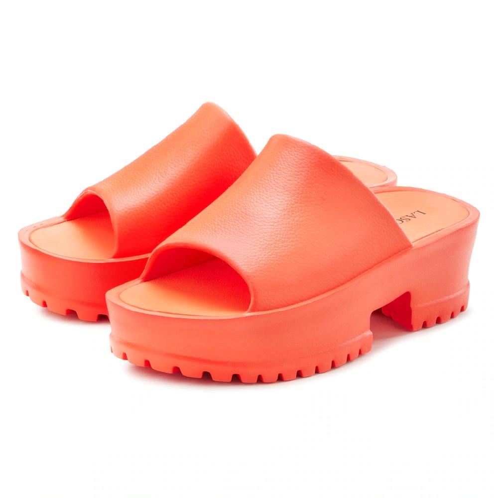 LASCANA Pantolette Mule Sandale offener Schuh mit Plateausohle