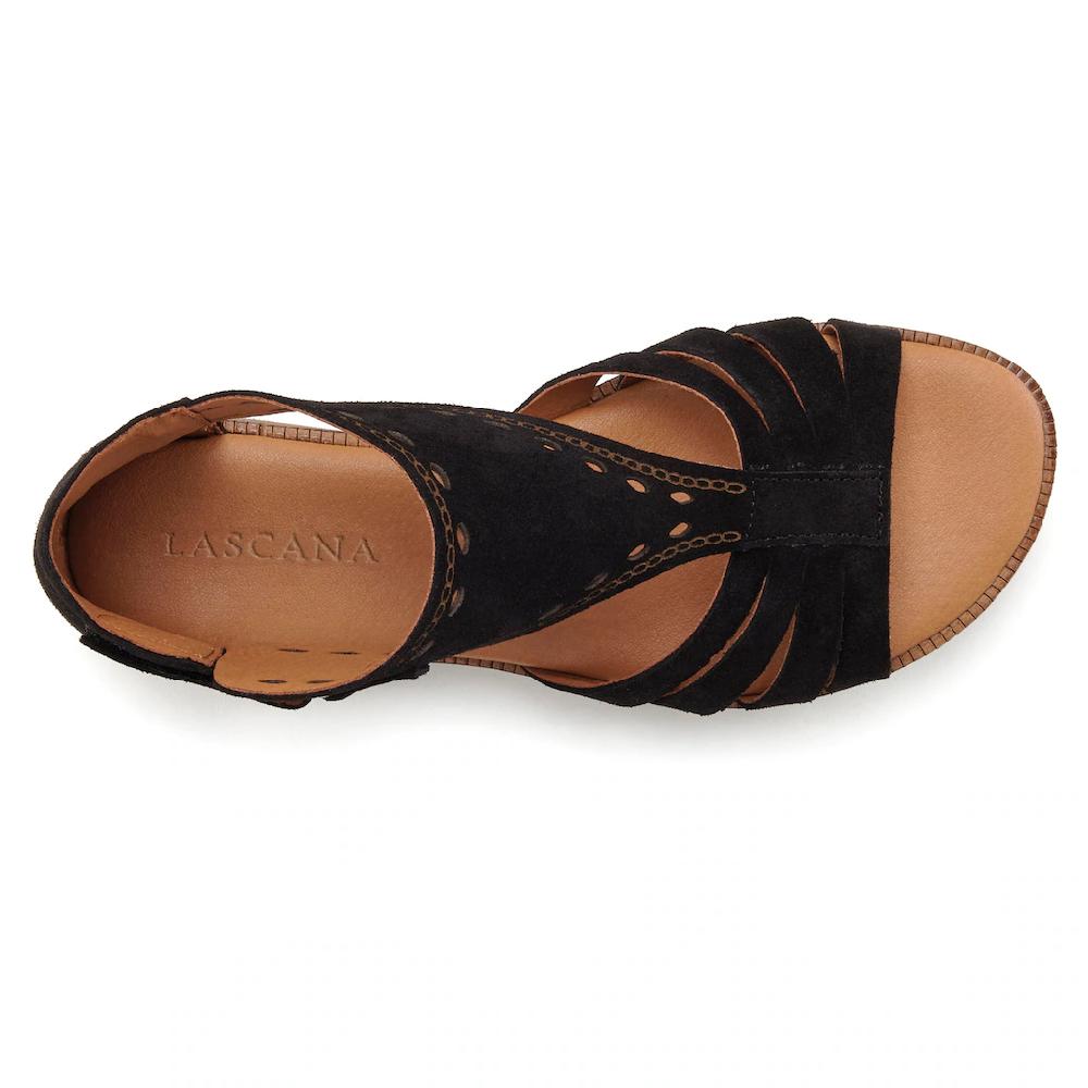 LASCANA Sandale Sandalette Sommerschuh Aus Hochwertigem Leder Mit Kleinen Cut-Outs