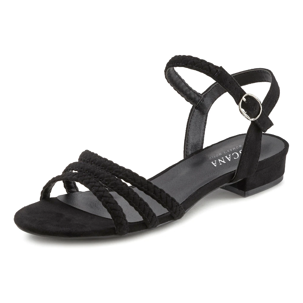 LASCANA Sandale Sandalette Sommerschuh mit geflochtenen Riemchen VEGAN kaufen
