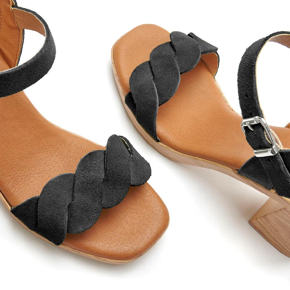 LASCANA Sandalette Aus Weichem Leder Mit Blockabsatz Online Bestellen
