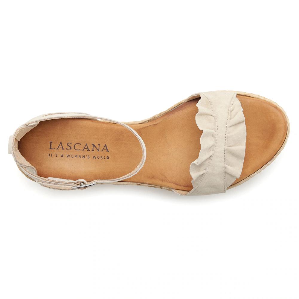 LASCANA Sandalette Sandale Sommerschuh Aus Leder Mit Keilabsatz Bestellen