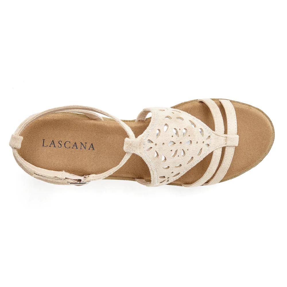 LASCANA Sandalette Sandalette Sommerschuh Mit Keilabsatz Gepolsterter Innensohle VEGAN Kaufen