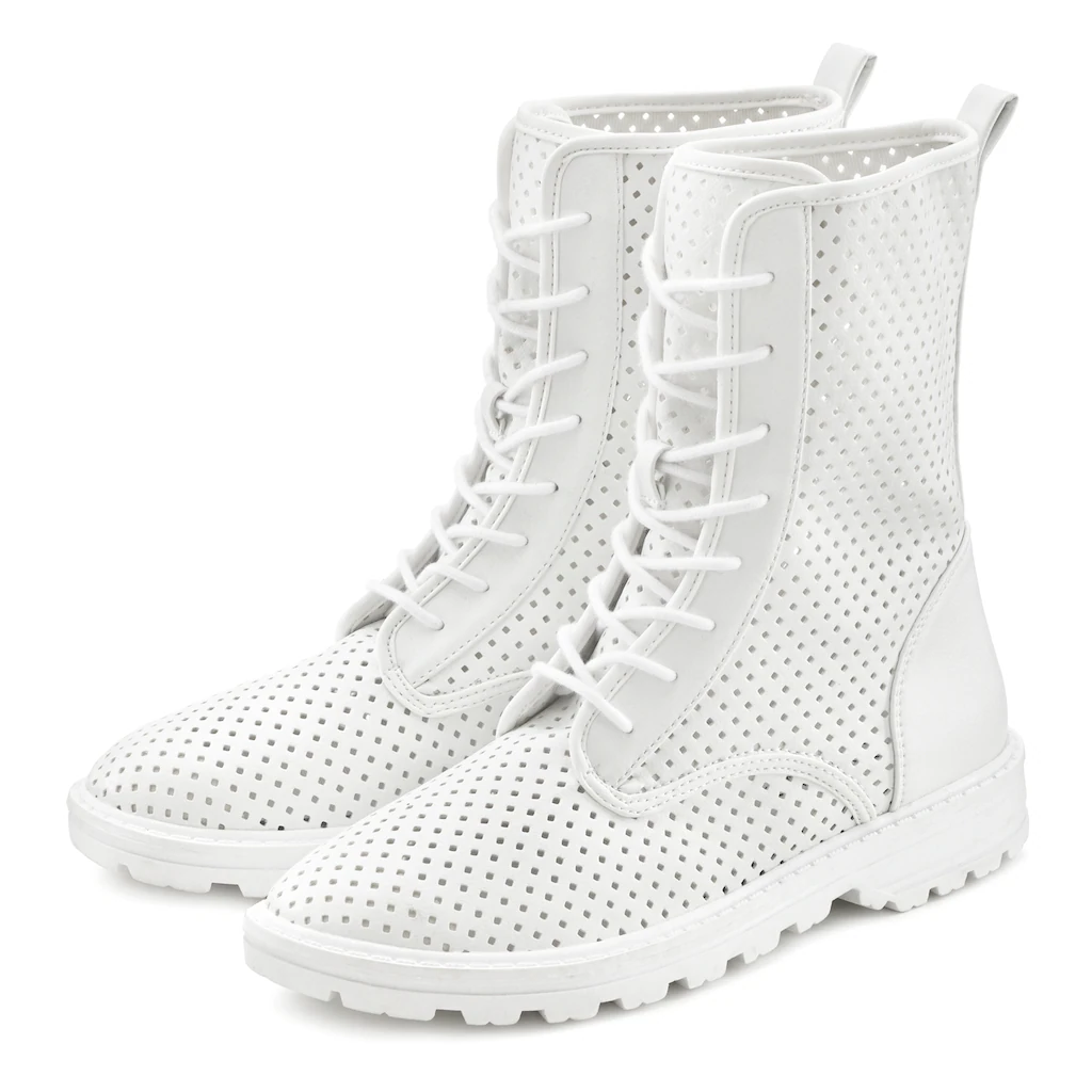 LASCANA Schnürstiefelette Stiefel Boots High-Sneaker Zum Schnüren Mit Modischen Cut-Outs Online Bestellen