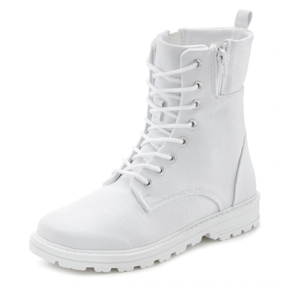 LASCANA Schnürstiefelette Zum Schnüren Modische Optik Im Combat Look Reißverschluss-Boots ▷ Für