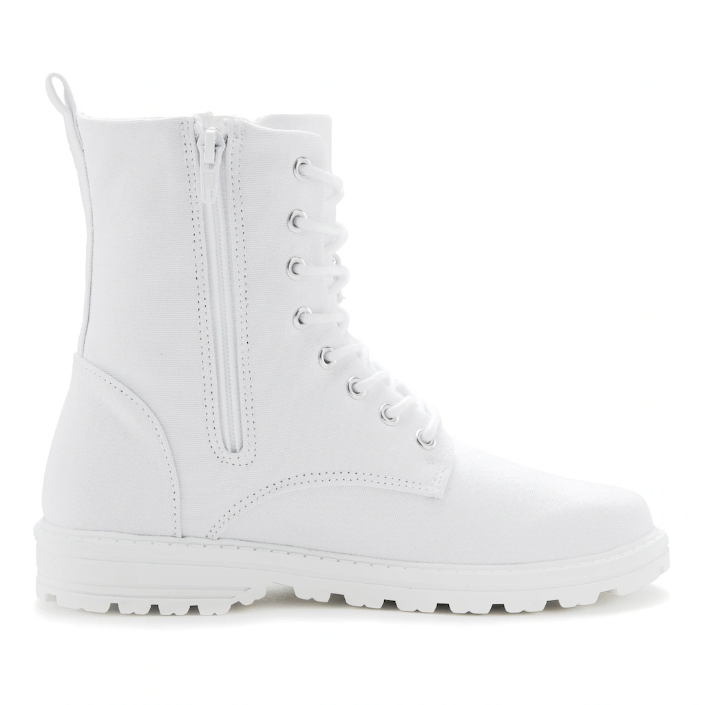 LASCANA Schnürstiefelette Zum Schnüren Modische Optik Im Combat Look Reißverschluss-Boots ▷ Für