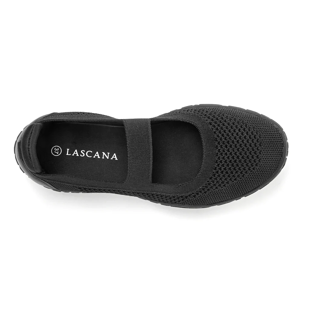 LASCANA Sneaker Ballerinas »Riemchenballerina Slip-On-Sneaker« Freizeitschuh Slipper Halbschuh Superleicht Flexible Sohle VEGAN Bestellen