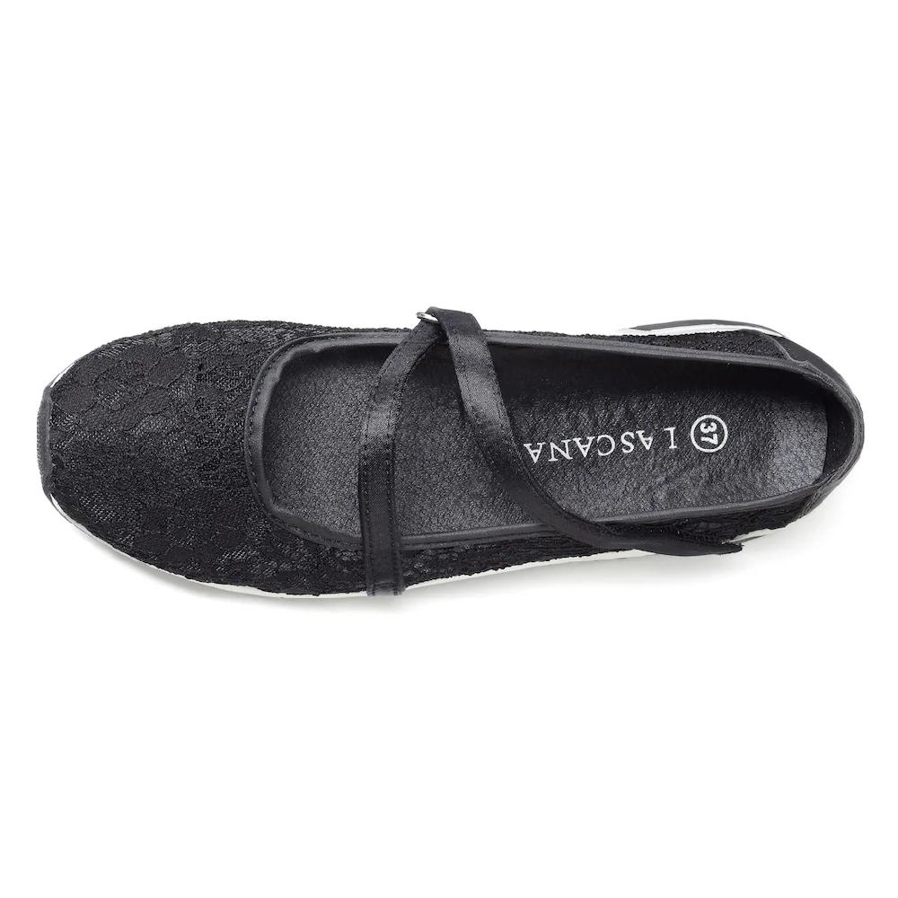 LASCANA Sneaker Ballerinas Slipper Halbschuh Sneaker Spitzeneinsatz Wohlfühlinnensohle VEGAN Bestellen