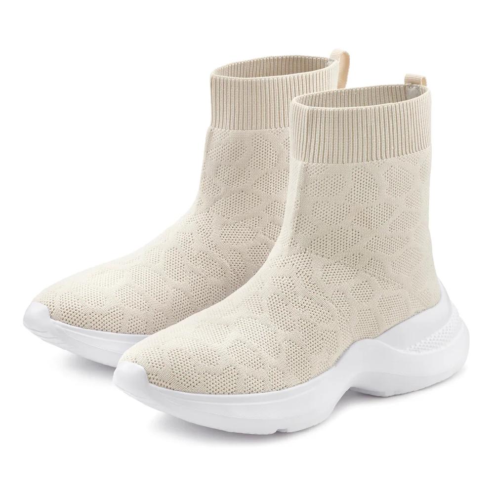 LASCANA Sneaker elastisches Material Slipper Boot Freizeitschuhe High Top VEGAN kaufen