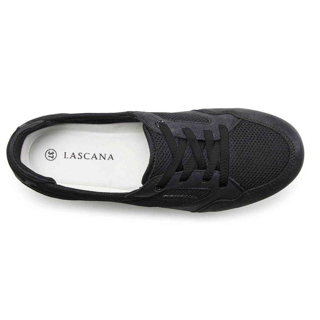 LASCANA Sneaker Freizeitschuh Halbschuh In Modischer Mesh-Optik VEGAN