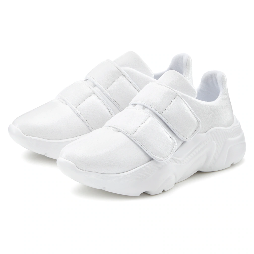 LASCANA Sneaker Freizeitschuh Halbschuh mit Klettverschluss superleicht VEGAN