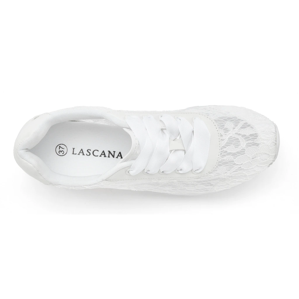 LASCANA Sneaker »Freizeitschuh Schnürschuh « Mit Modischer Spitze VEGAN