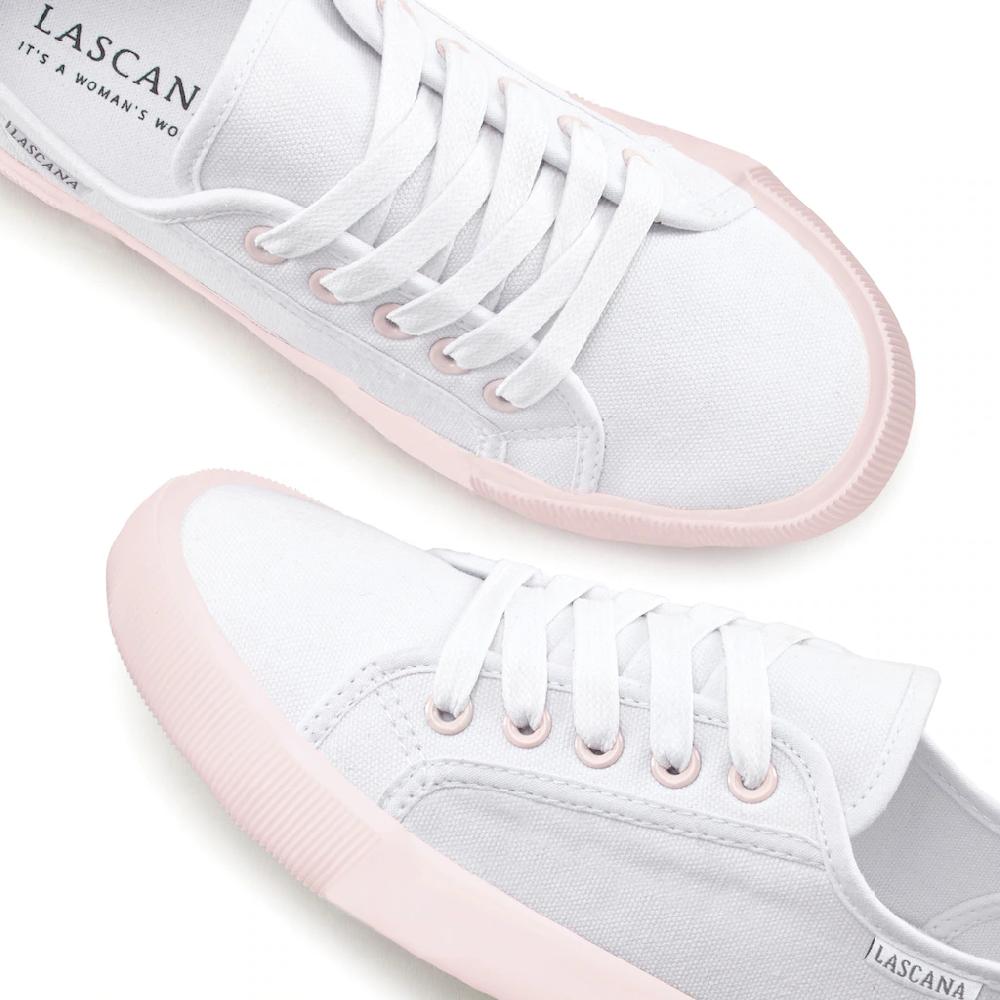 LASCANA Sneaker Halbschuh Schnürhalbschuh Freizeitschuh Farblich Abgesetzte Sohle