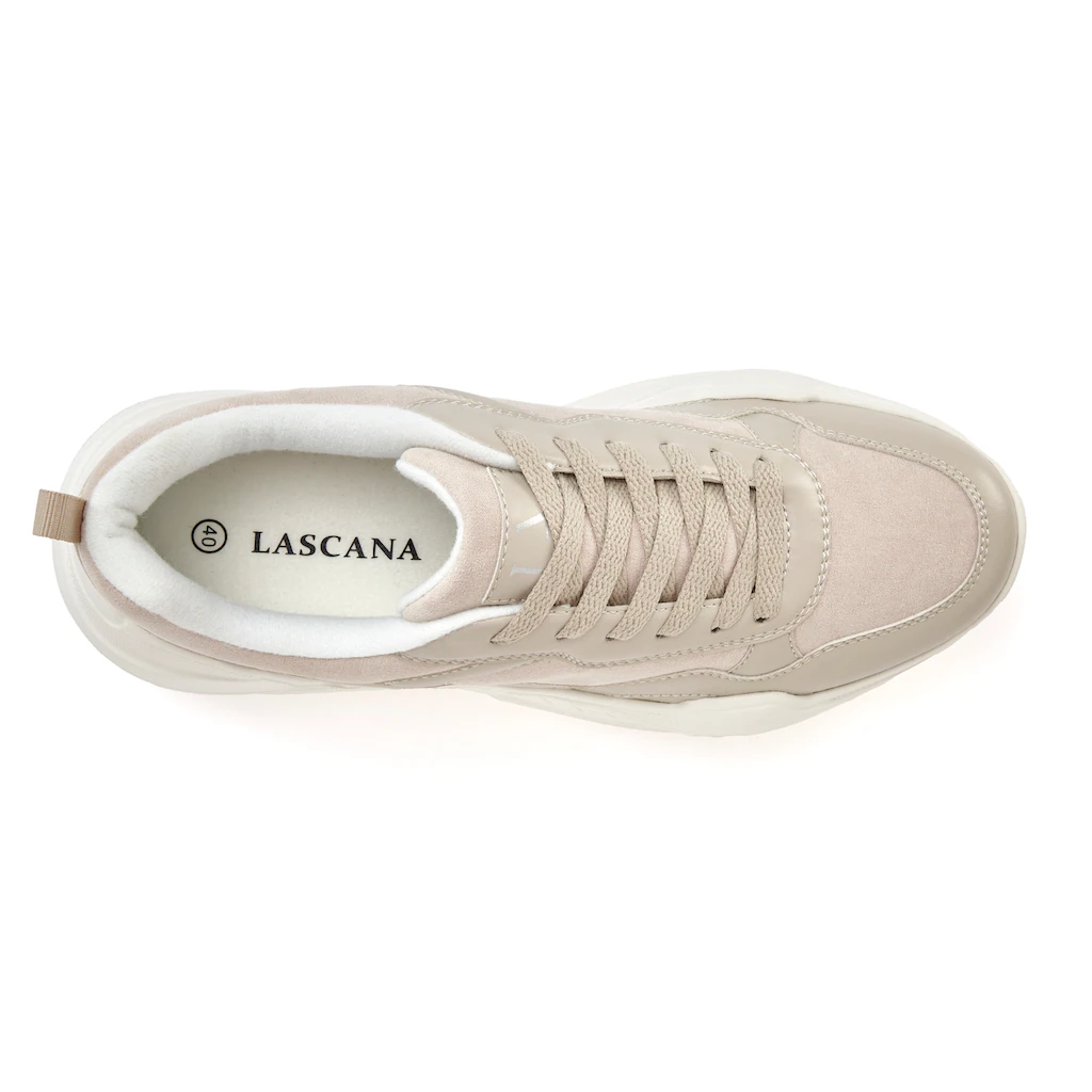 LASCANA Sneaker Halbschuh Sportschuh Leichte Chunky Sohle Weiche Innensohle VEGAN
