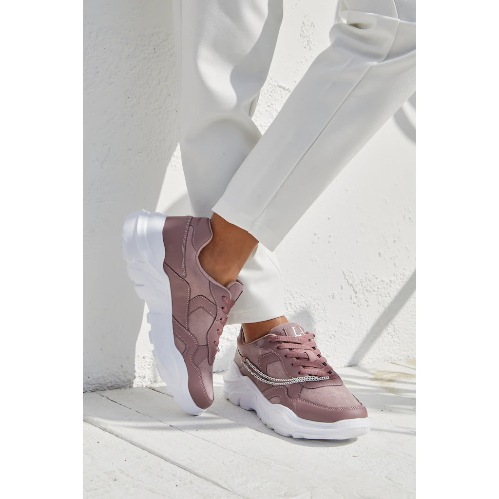 LASCANA Sneaker Mit Chunky-Sohle & Ketten Schnürhalbschuhe Freizeitschuhe VEGAN Kaufen
