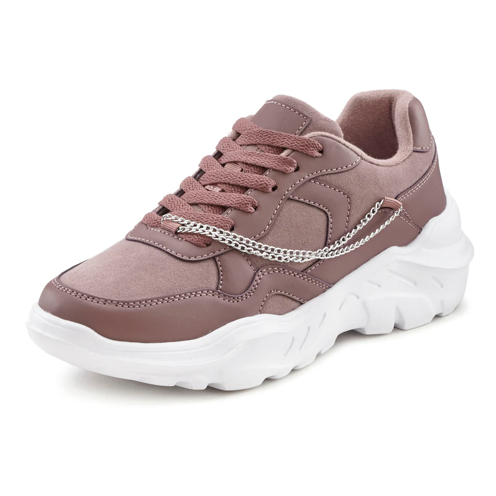 LASCANA Sneaker Mit Chunky-Sohle & Ketten Schnürhalbschuhe Freizeitschuhe VEGAN Kaufen