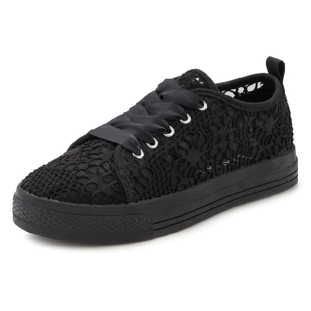 LASCANA Sneaker Mit Leichter Plateausohle Und Spitze Schnürhalbschuhe Freizeitschuhe