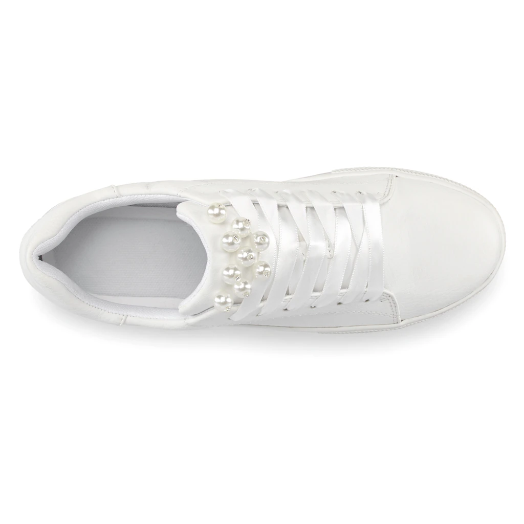 LASCANA Sneaker Mit Perlen Schnürhalbschuhe Freizeitschuhe VEGAN ▷ Für