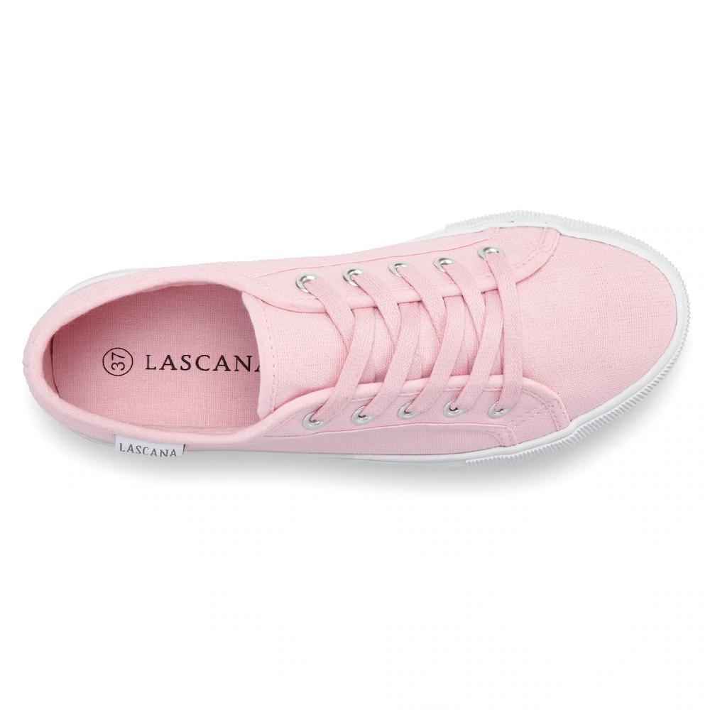 LASCANA Sneaker Schnürhalbschuh Freizeitschuh Aus Textil Mit Plateausohle Online Kaufen