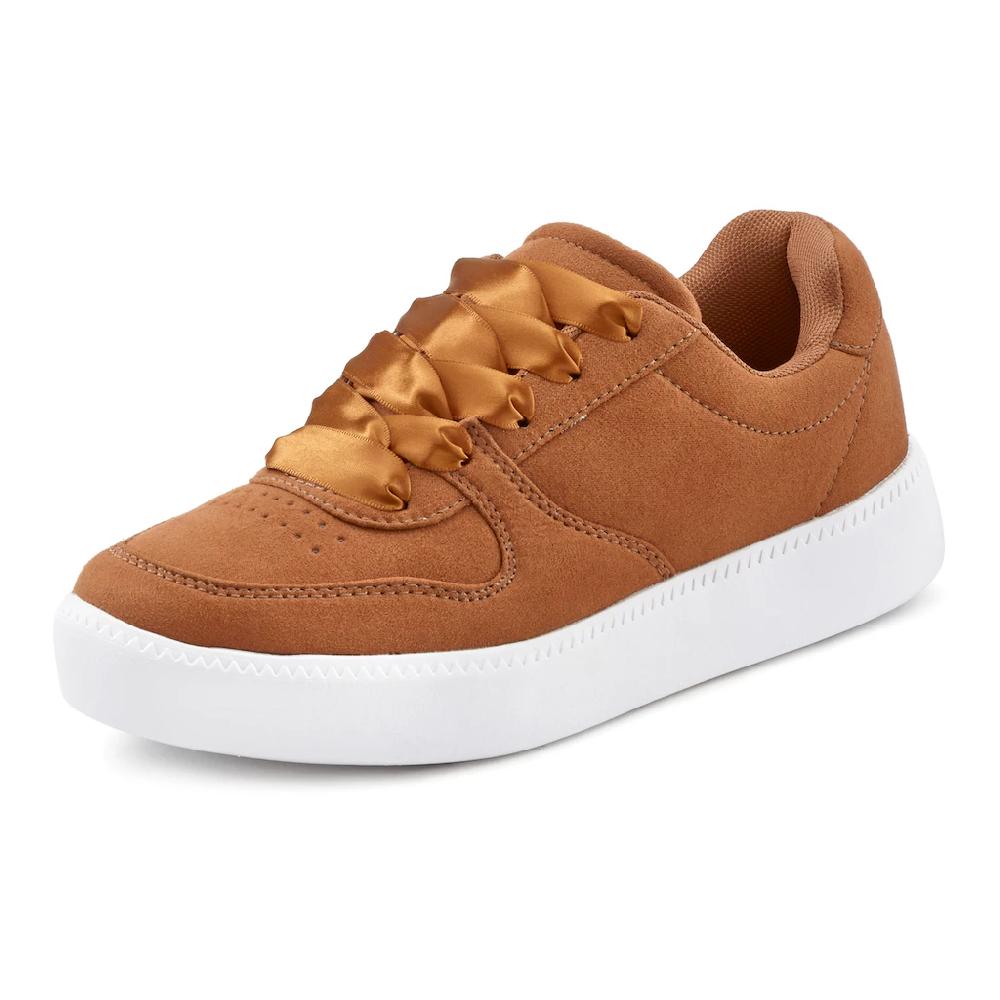 LASCANA Sneaker Schnürhalbschuh ultraleicht Satinschnürung im Retro-Look VEGAN auf Rechnung kaufen