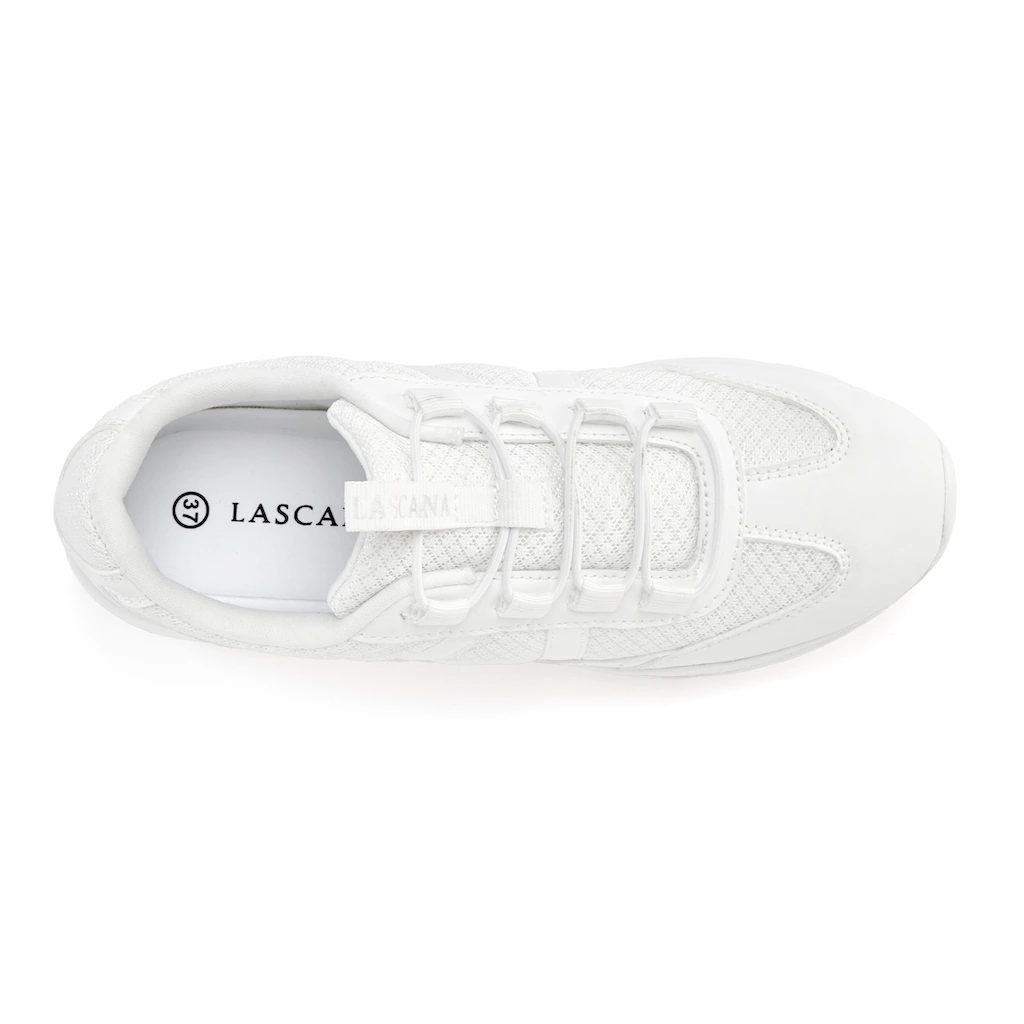 LASCANA Sneaker Slip-On Freizeitschuh Halbschuh Mit Elastischen Schnürbändern VEGAN Kaufen
