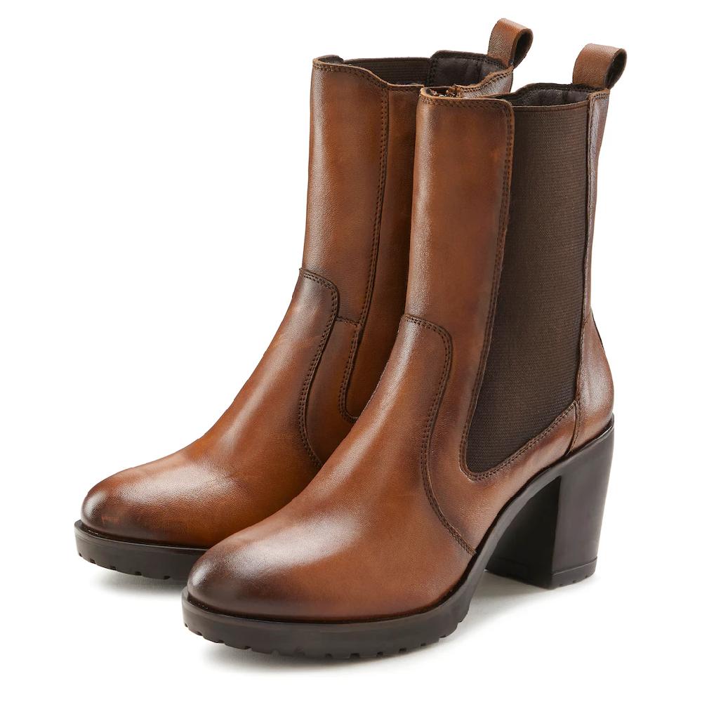 LASCANA Stiefelette aus Leder im Chelsea-Look Stiefel Boots online bestellen