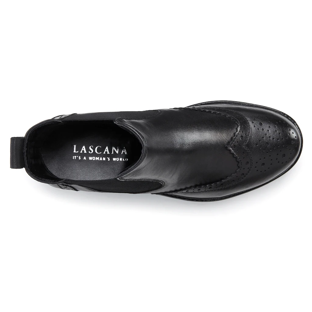 LASCANA Stiefelette »Chelseaboots Schlupfstiefel« Stiefel Boots Mit Lederanteil Und Stretch Einsatz Kaufen