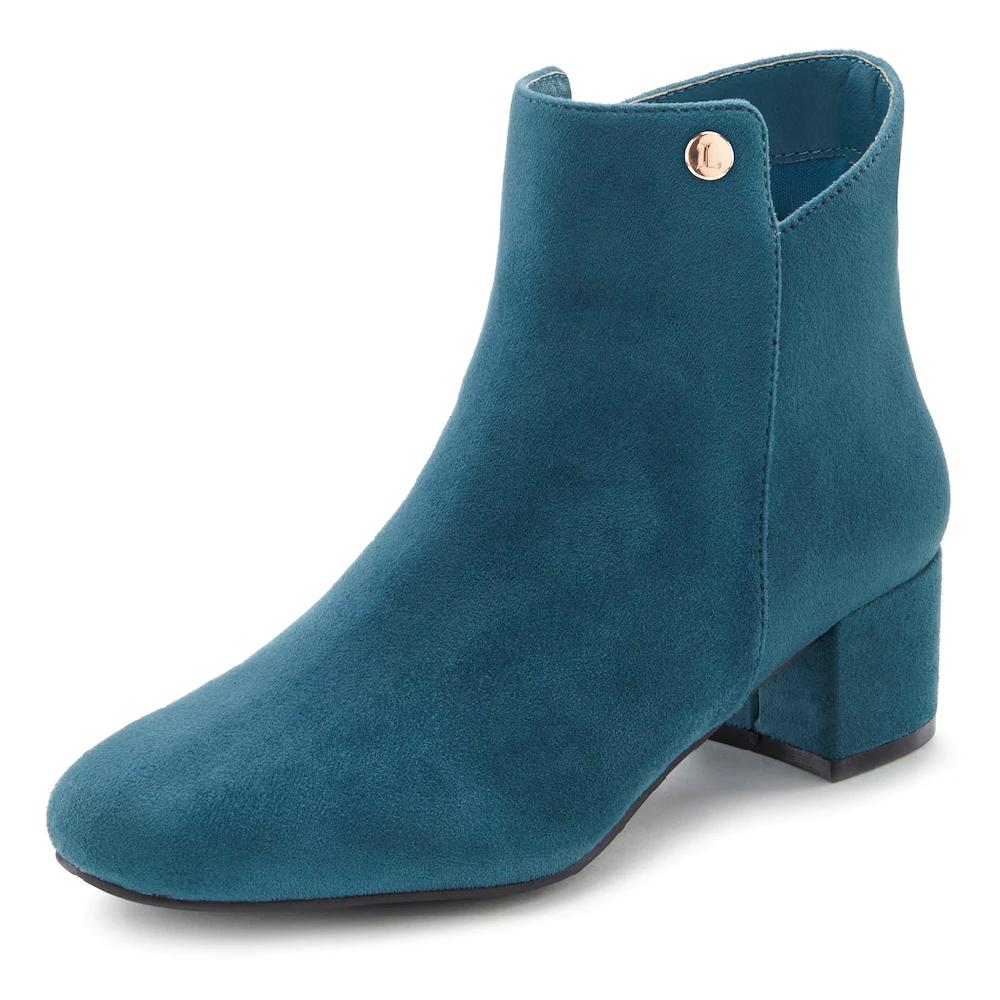 LASCANA Stiefelette Mit Bequemen Blockabsatz Ankle Boots Stiefel VEGAN ▷ Für