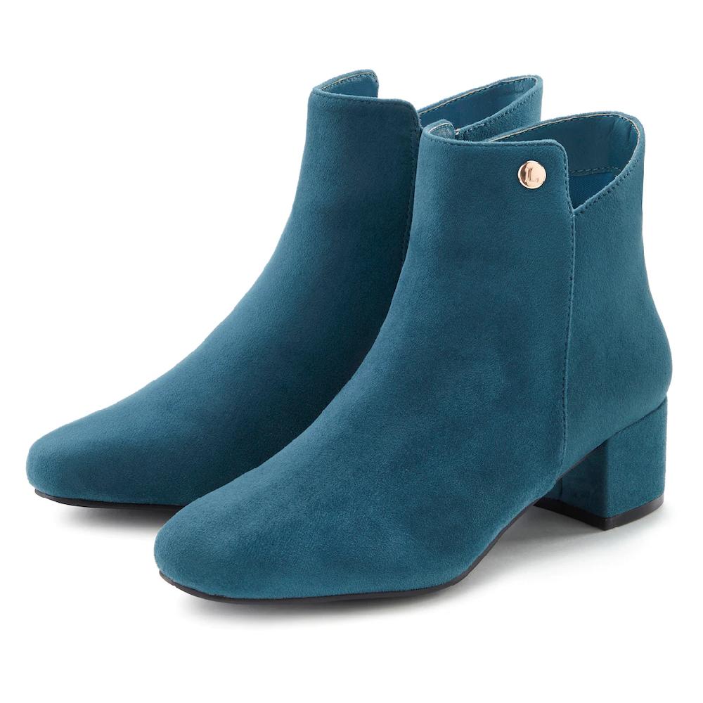 LASCANA Stiefelette mit bequemen Blockabsatz Ankle Boots Stiefel VEGAN ▷ für