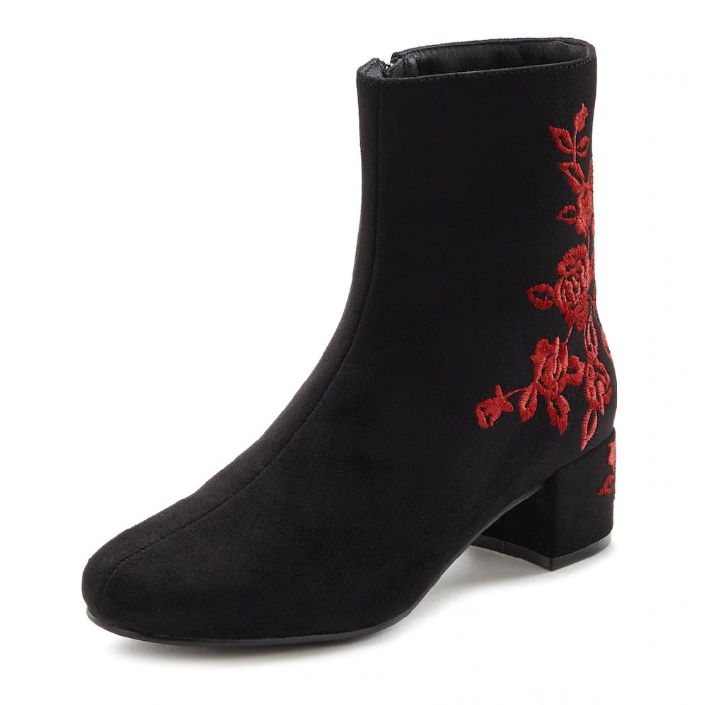 LASCANA Stiefelette Mit Floralem Muster Stiefel Boots VEGAN Kaufen