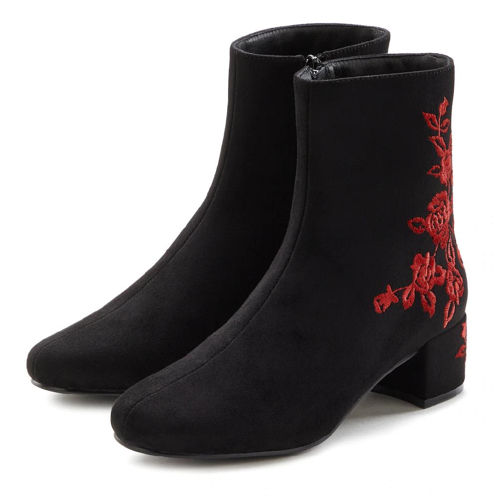 LASCANA Stiefelette mit floralem Muster Stiefel Boots VEGAN kaufen