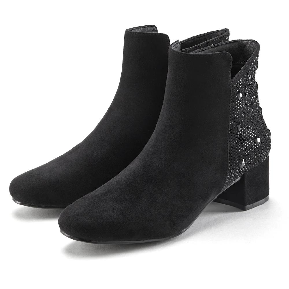 LASCANA Stiefelette mit raffiniertem Detail und Blockabsatz kurzer Stiefel VEGAN online bestellen